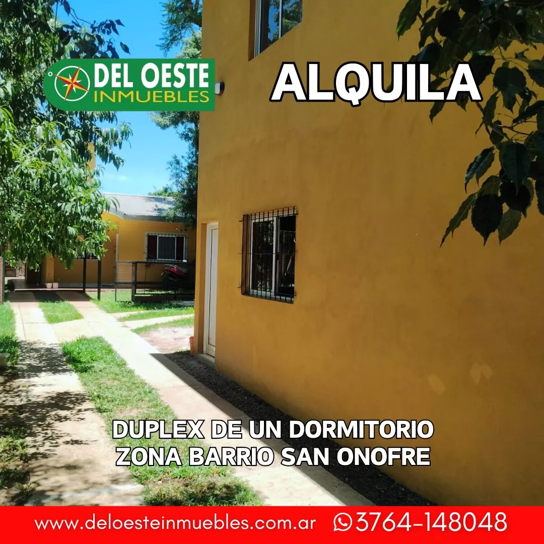 ALQUILER DUPLEX A ESTRENAR 1 DORMITORIO